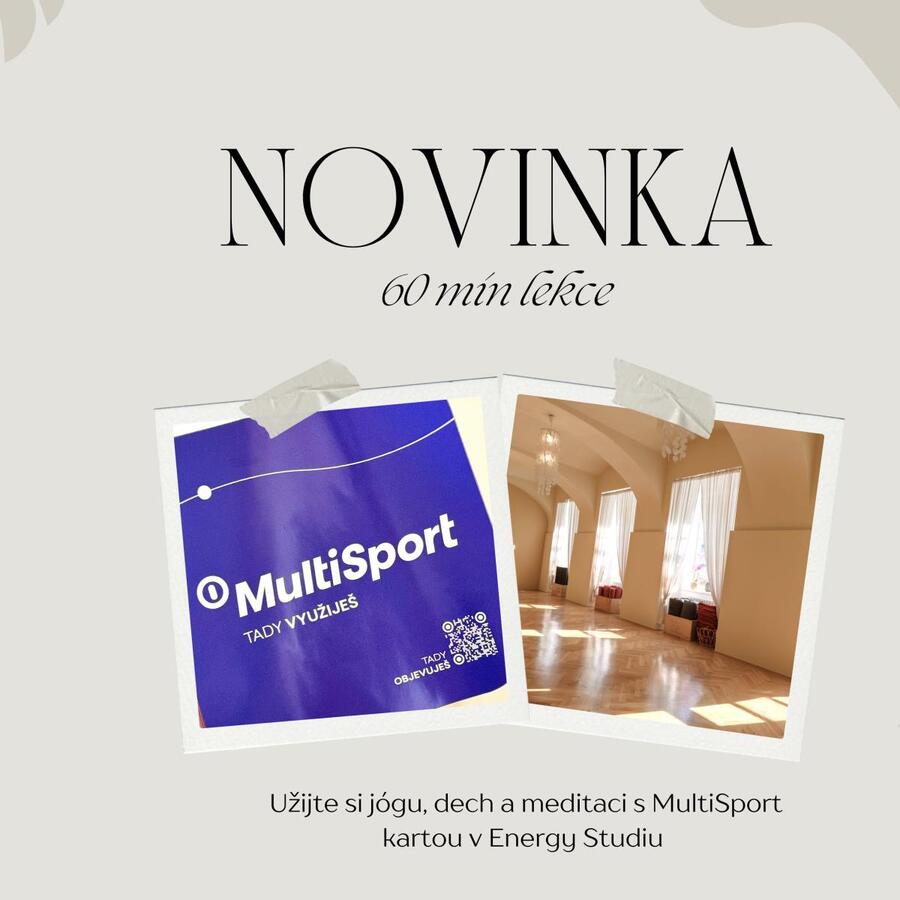 Přijímáme  MultiSport karty na 60 a 75 minut lekce opět BEZ DOPLATKU
