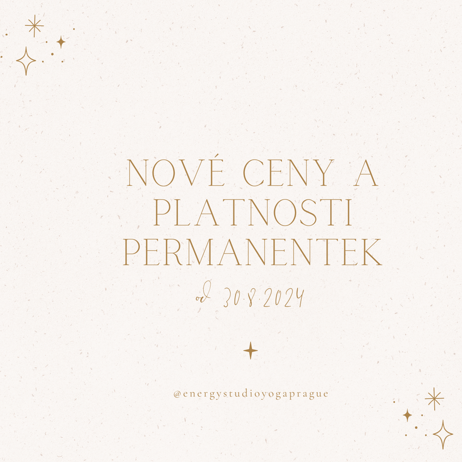 Nové ceny a platnosti permanentek od 30.8.2024