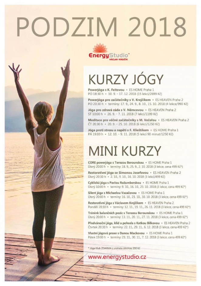 Kurzy jógy A4 2018 podzim